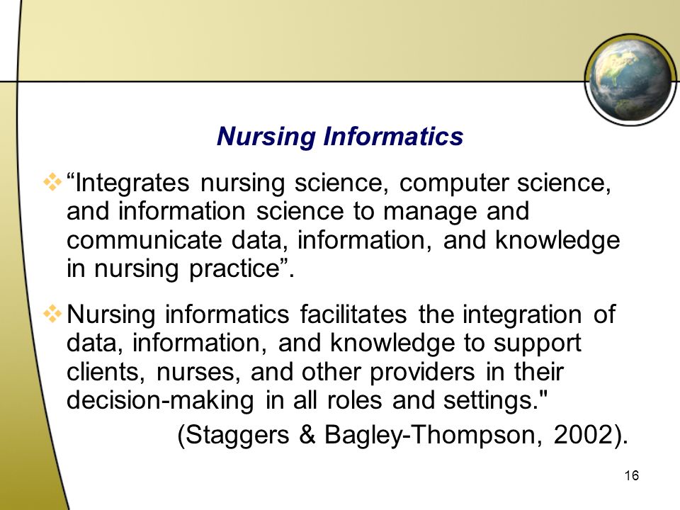 The importance of computer to nursing